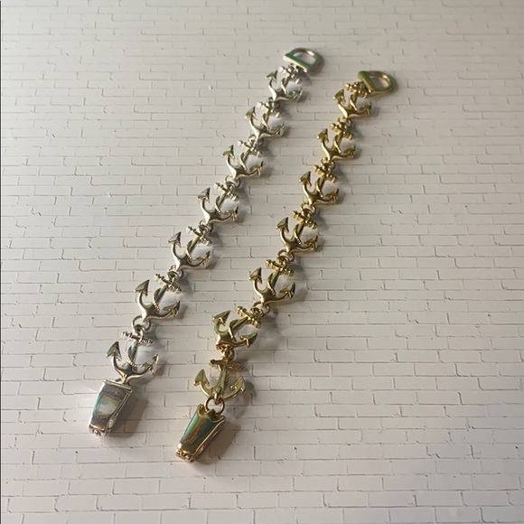 Silver & Gold Anchor Bracelets - Picture 2 of 3